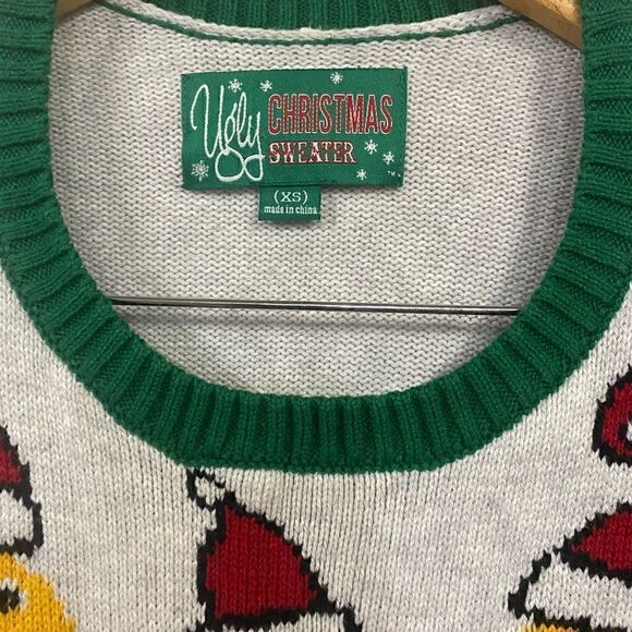 Ugly Christmas BOYS Santa Emojis Sweater Size XS - Picture 4 of 4